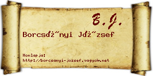Borcsányi József névjegykártya