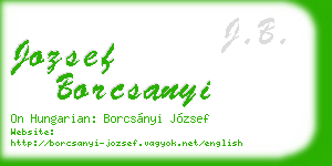 jozsef borcsanyi business card
